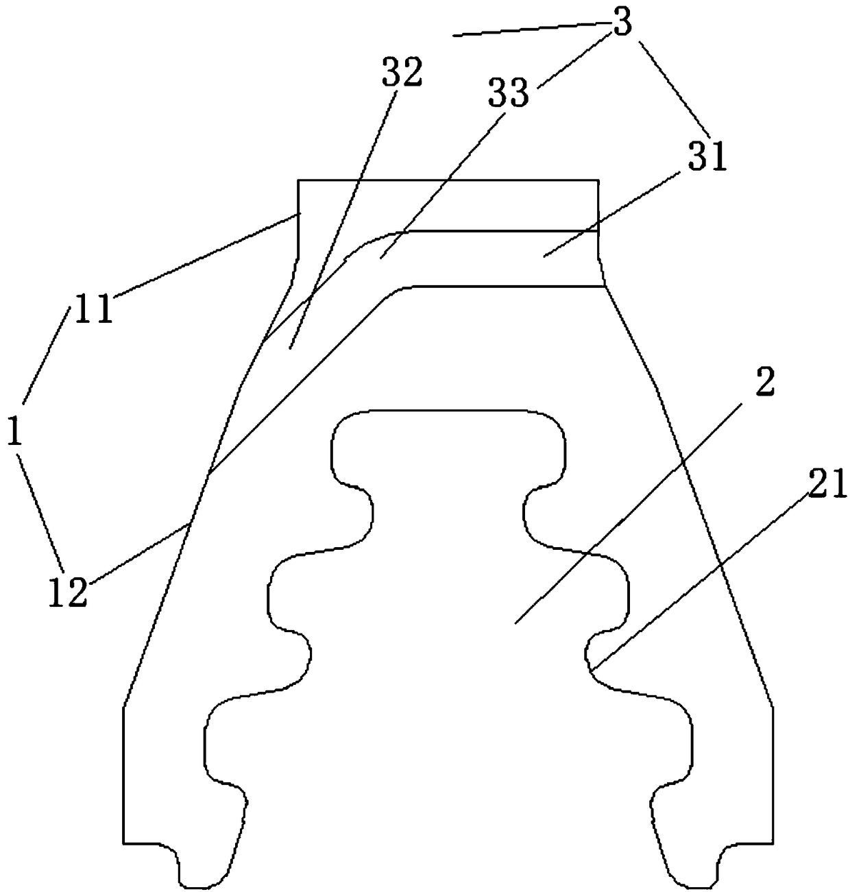 Mushroom-shaped blade root, steam turbine blade and steam turbine