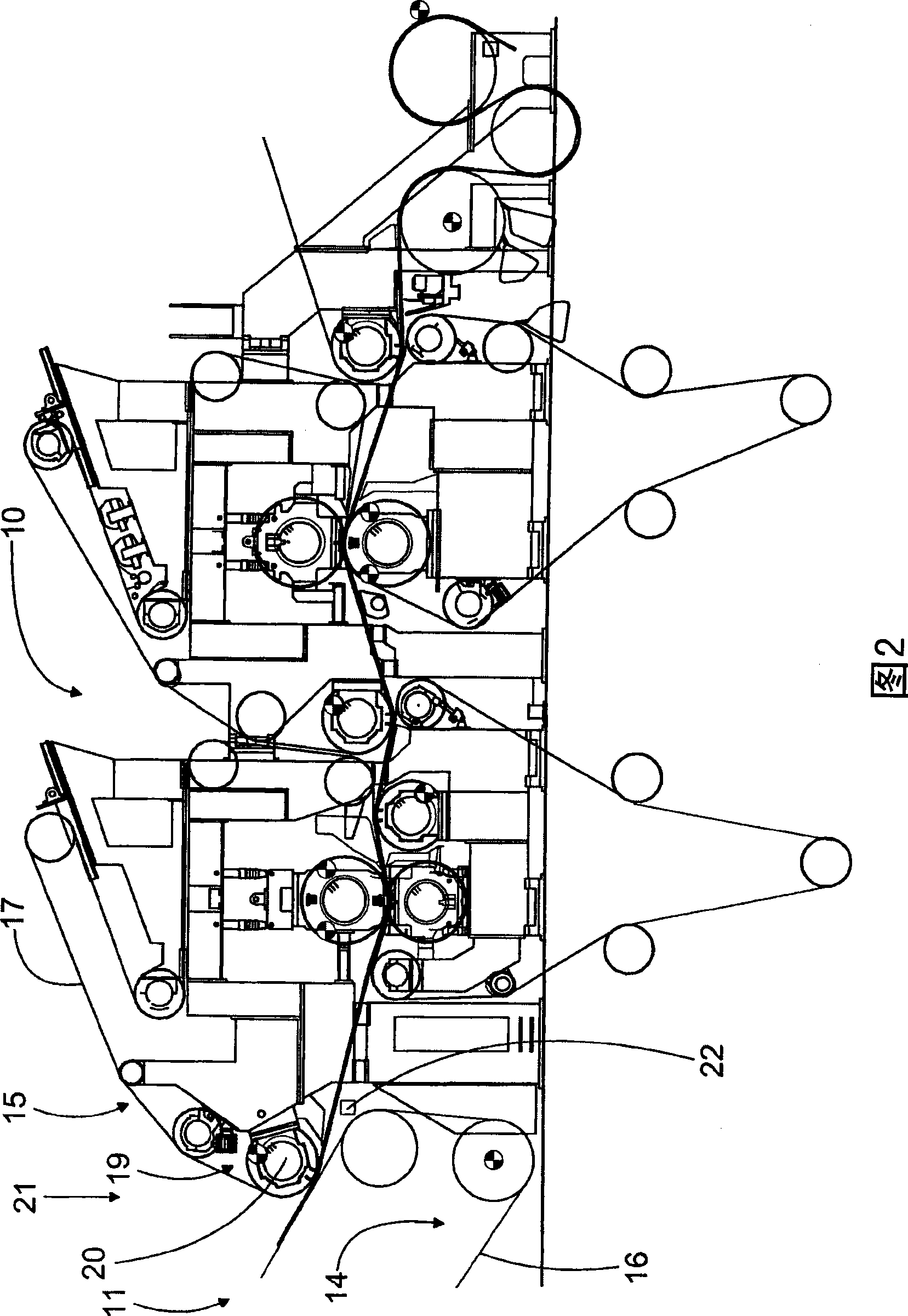 Method and arrangement in web control at a junction point of the sub-totalities of a web-forming machine