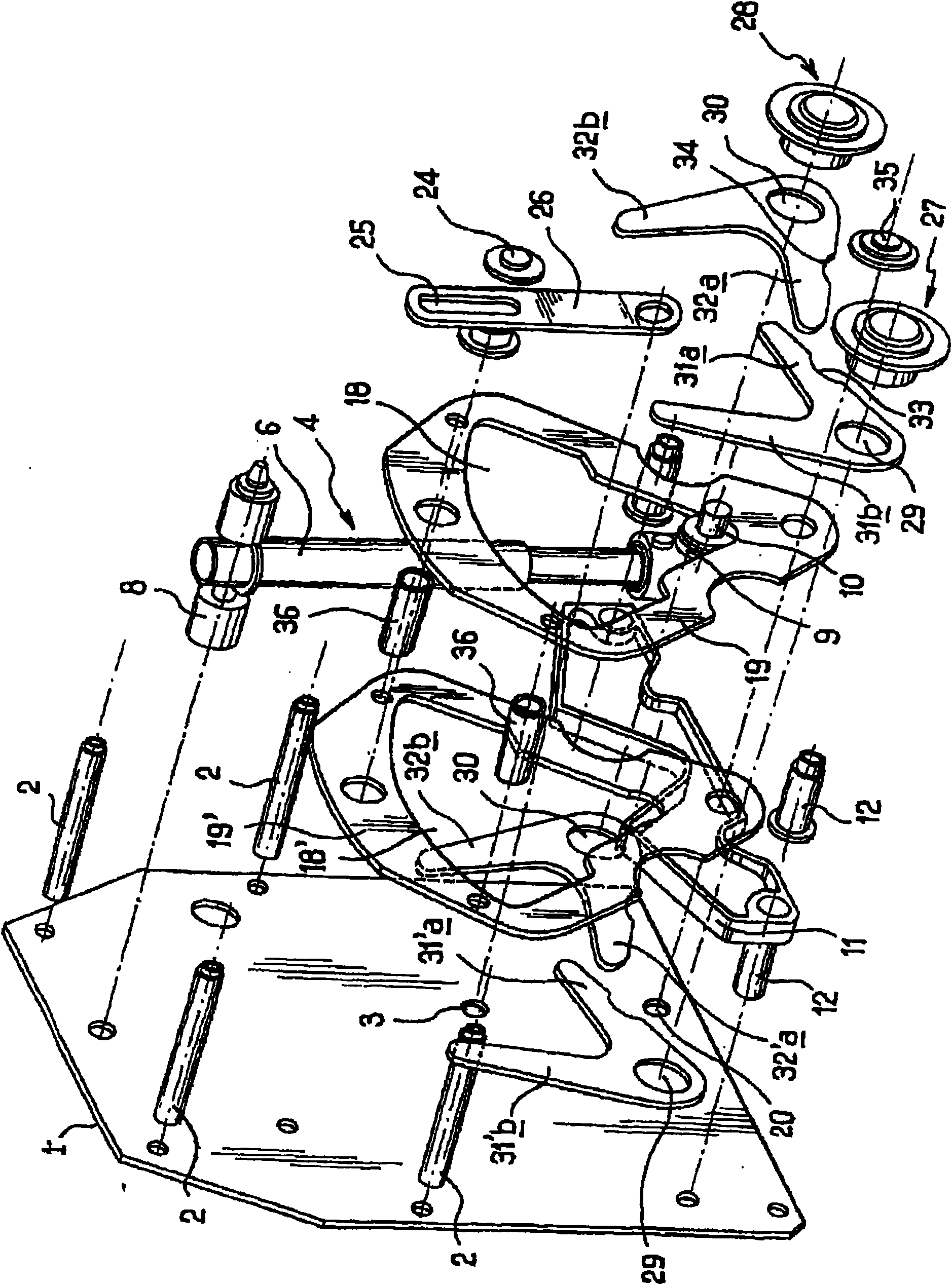 Control mechanism of multipolar electrical switch