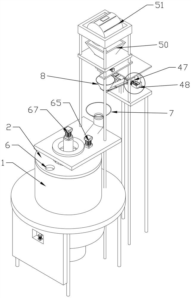 A premixing device for rubber powder modified asphalt