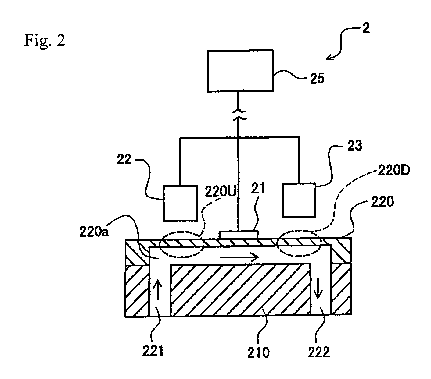 Flow sensor with non-contact temperature detecting means