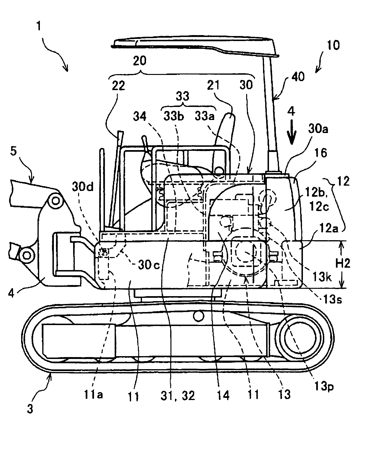 Counterweight for hydraulic shovel