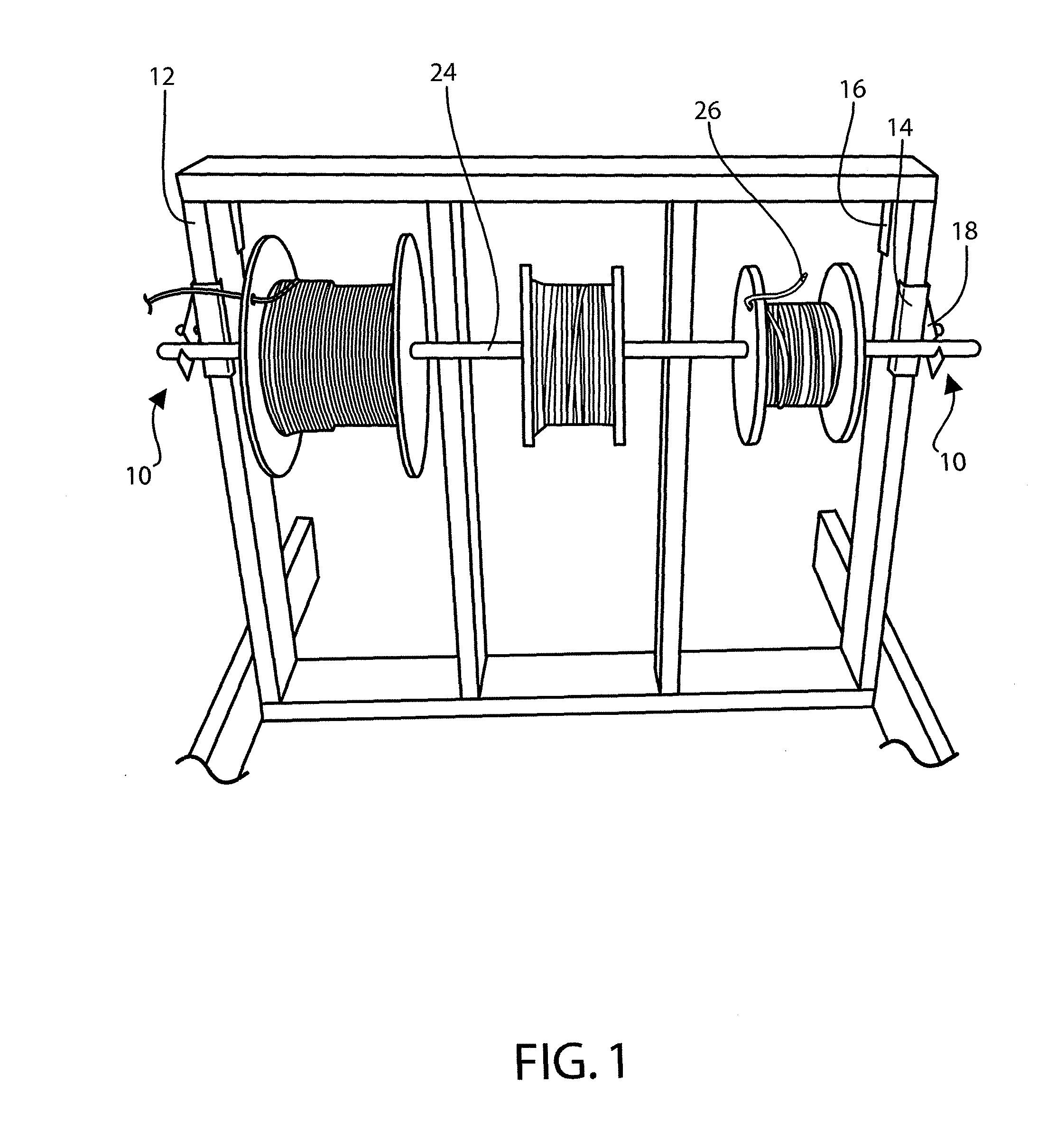 Portable wire spool holding device