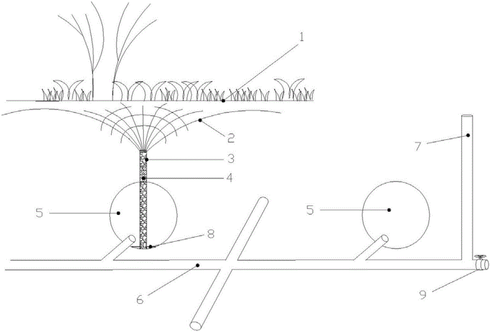 Powerless water storing and supplementing system