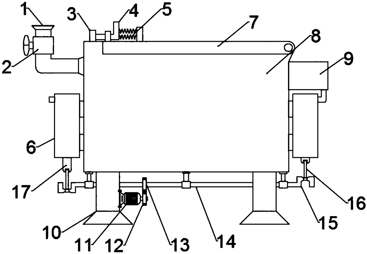 Environment-friendly recycling device for chemicals in chemical tempering furnaces