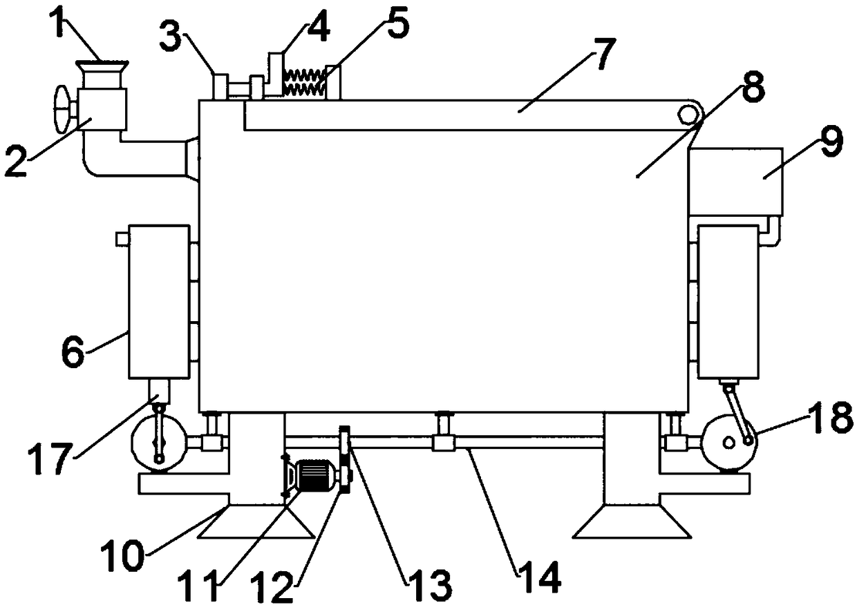 Environment-friendly recycling device for chemicals in chemical tempering furnaces