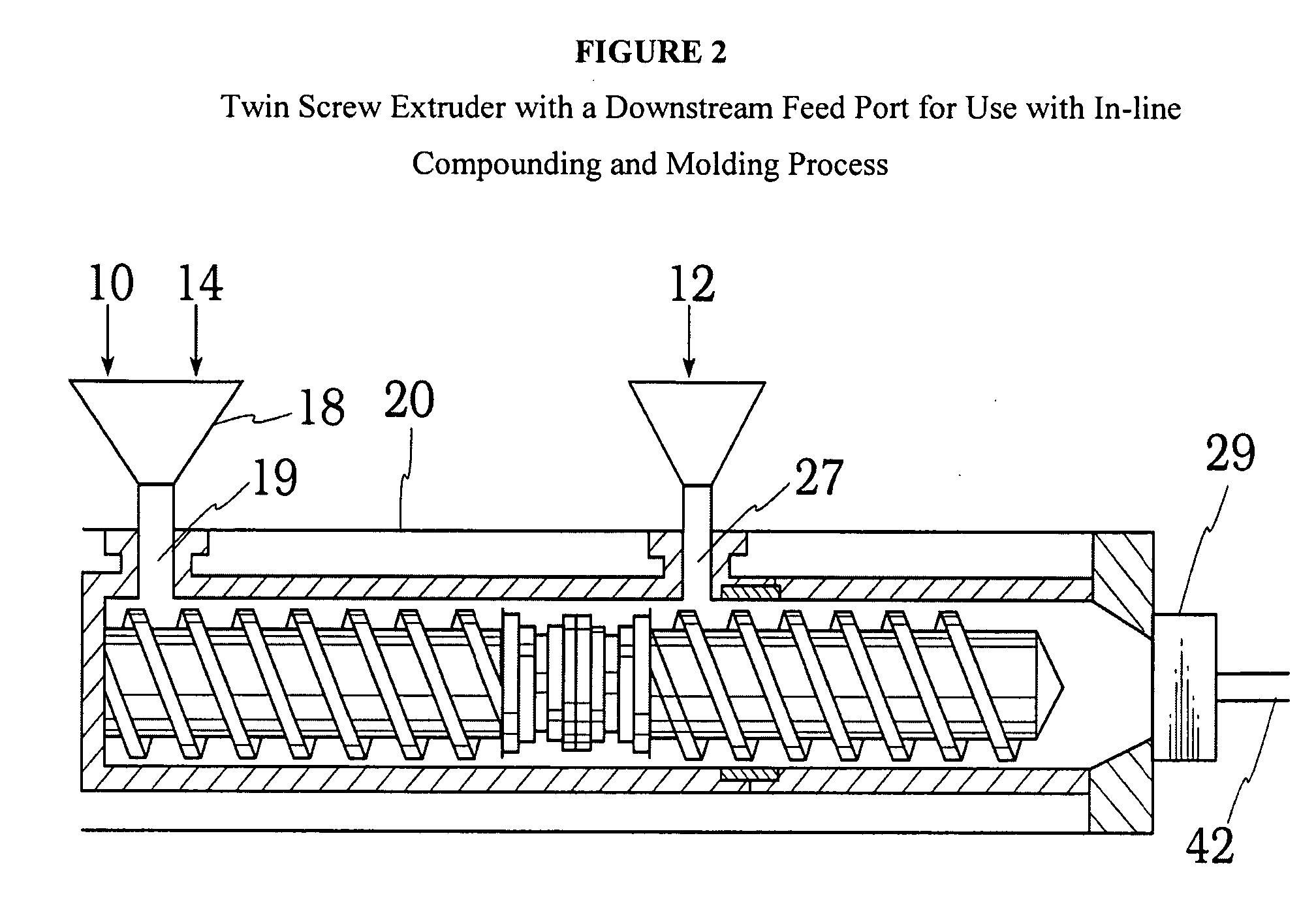 In-line compounding and molding process for making fiber reinforced polypropylene composites