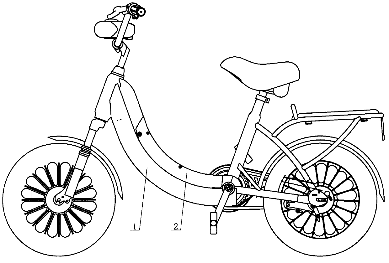 Lower tube of electric bicycle