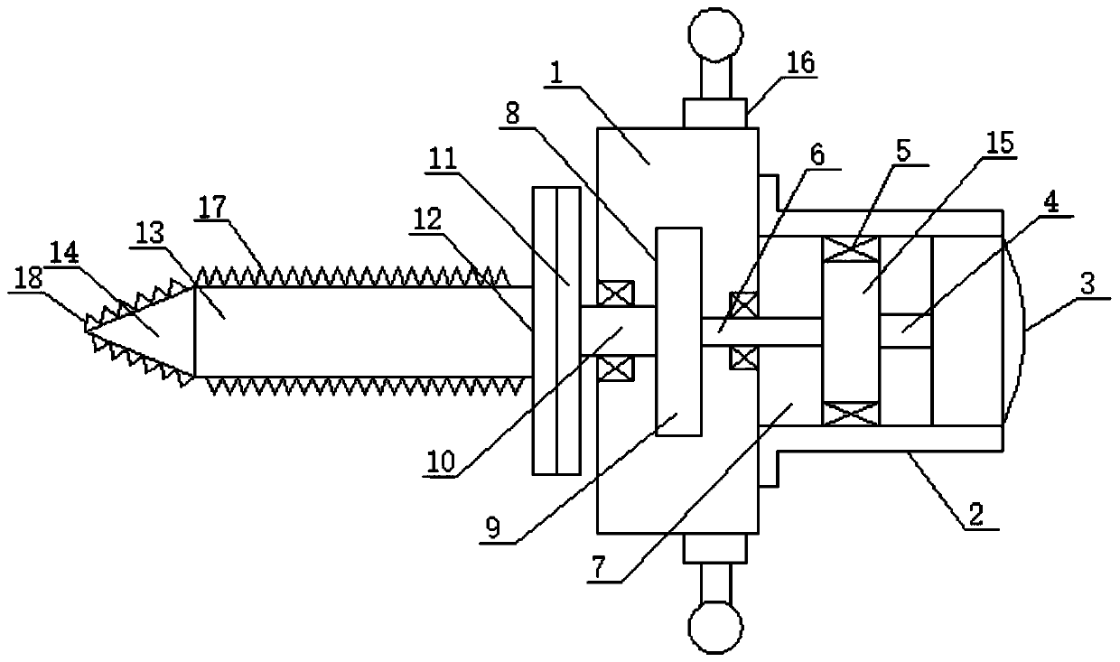 Threaded structure type ground punching machine