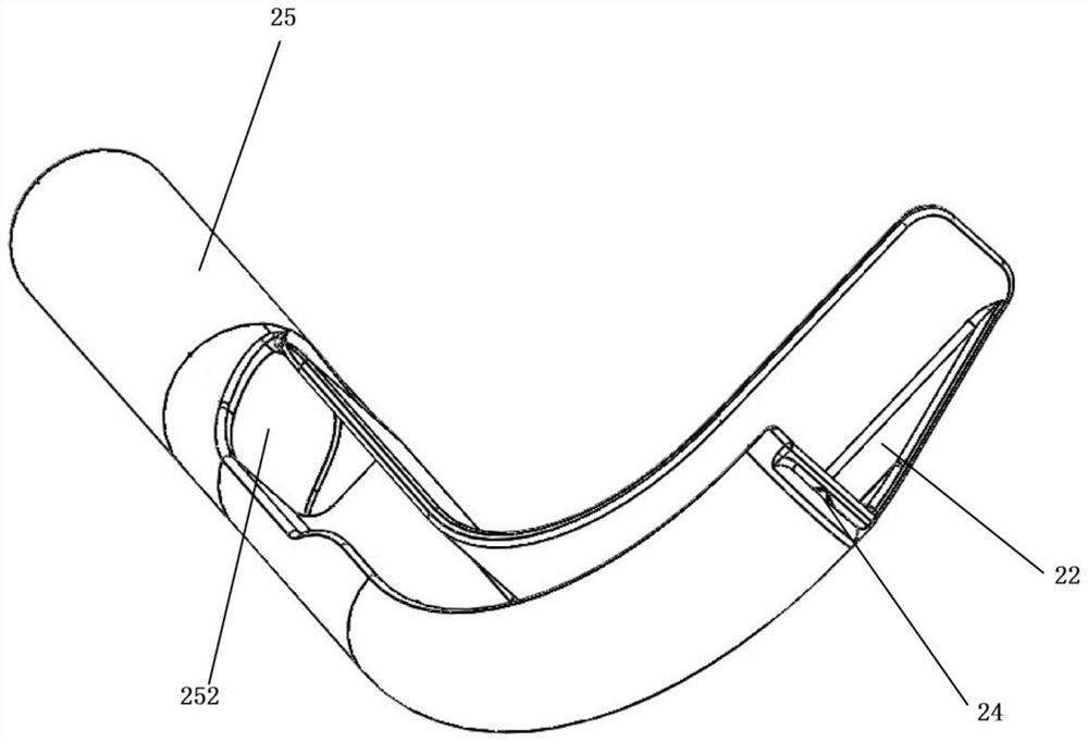 Visual pharyngoscope with guide groove