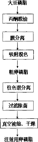 A kind of preparation technology of soybean lecithin for injection