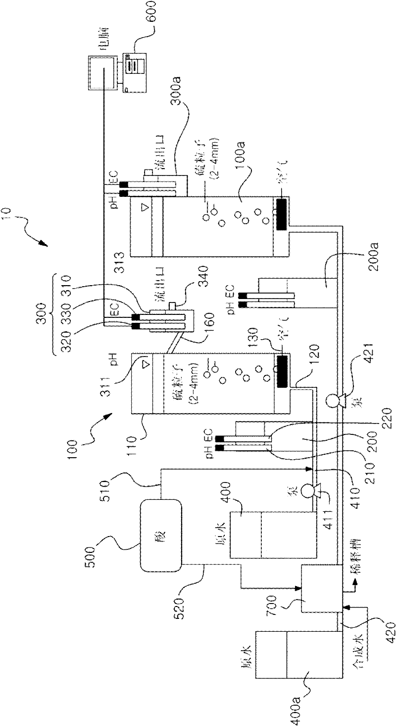 Apparatus for detecting toxicity in water using sulfur-oxidizing bacteria