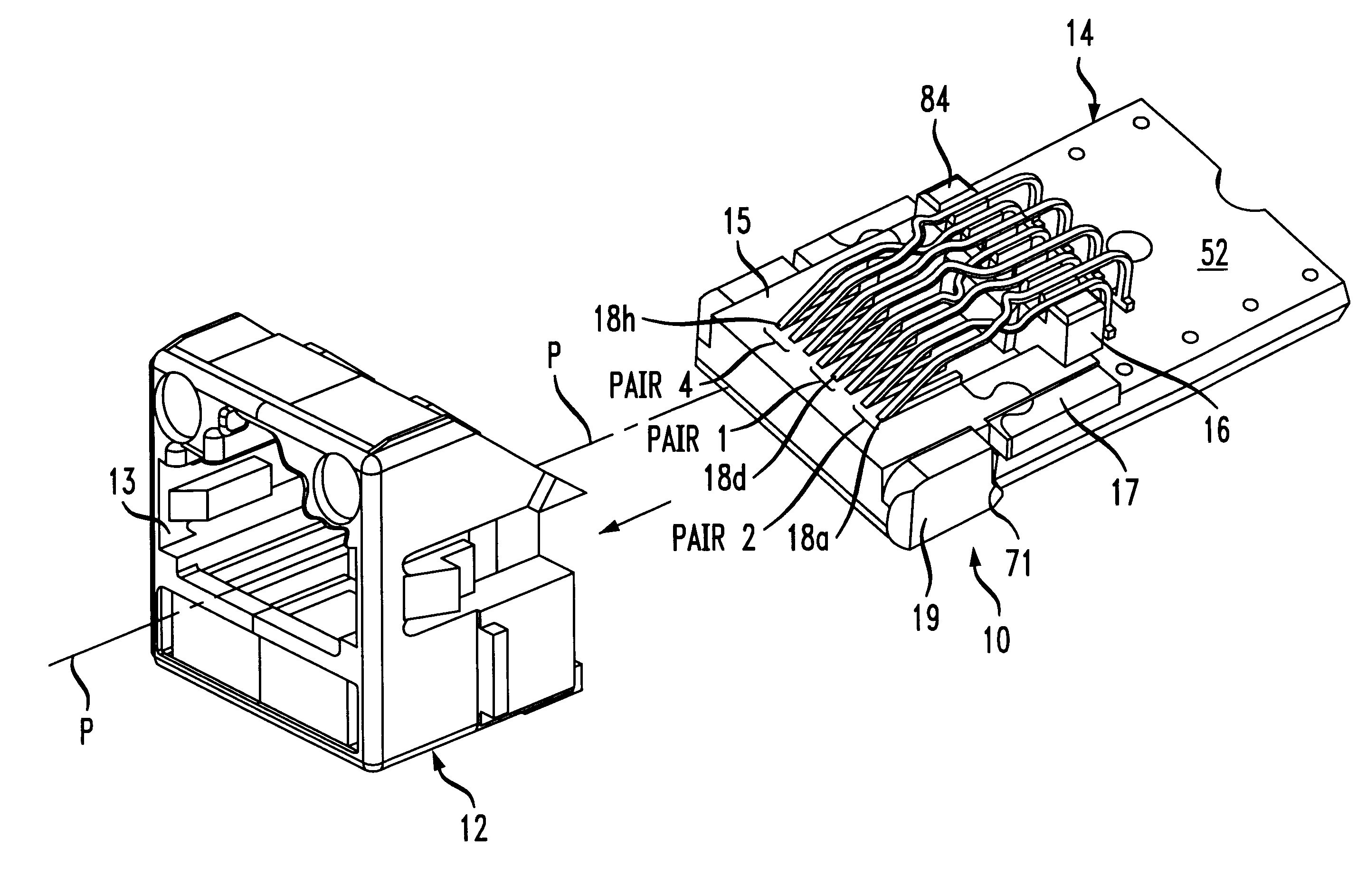 Enhanced communication connector assembly with crosstalk compensation