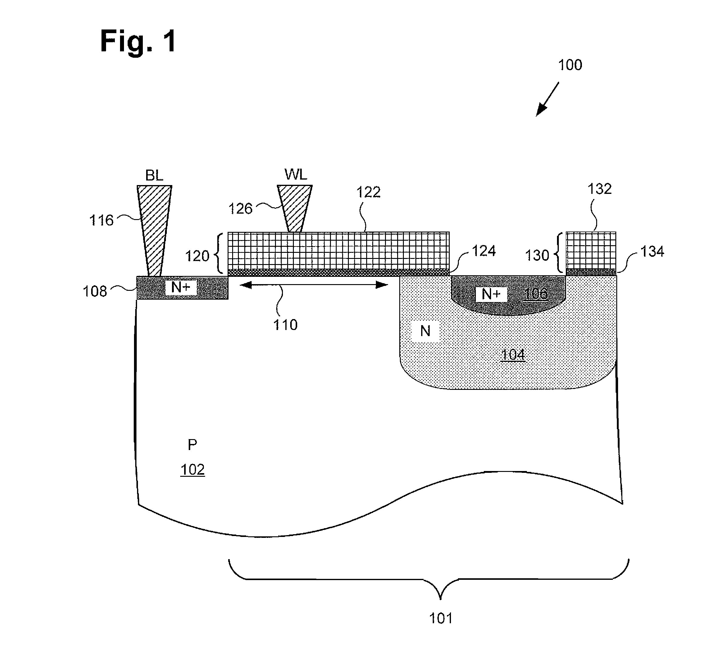 One-Time Programmable Device Having an LDMOS Structure and Related Method