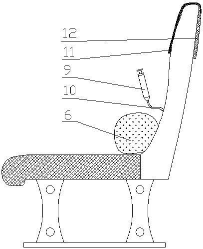 Inflatable seat for automobile