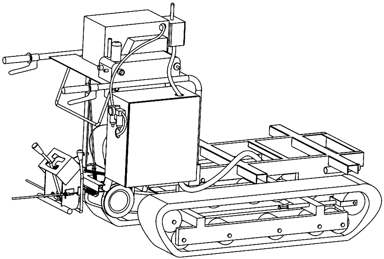 A remote control system and control method for a self-propelled crawler chassis vehicle