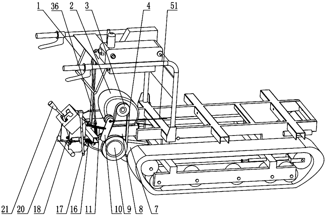 A remote control system and control method for a self-propelled crawler chassis vehicle