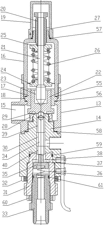 Pilot-operated safety valve with split structure of the lower disc of the pilot valve