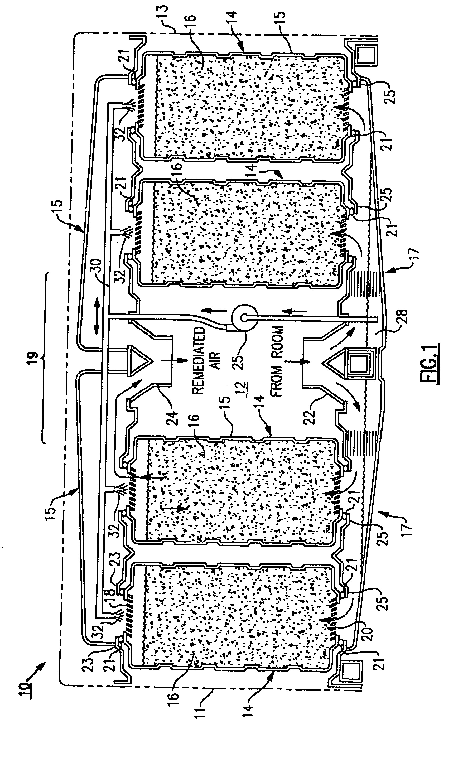 Closed loop work station bioremediation using mini-reactor cartridges