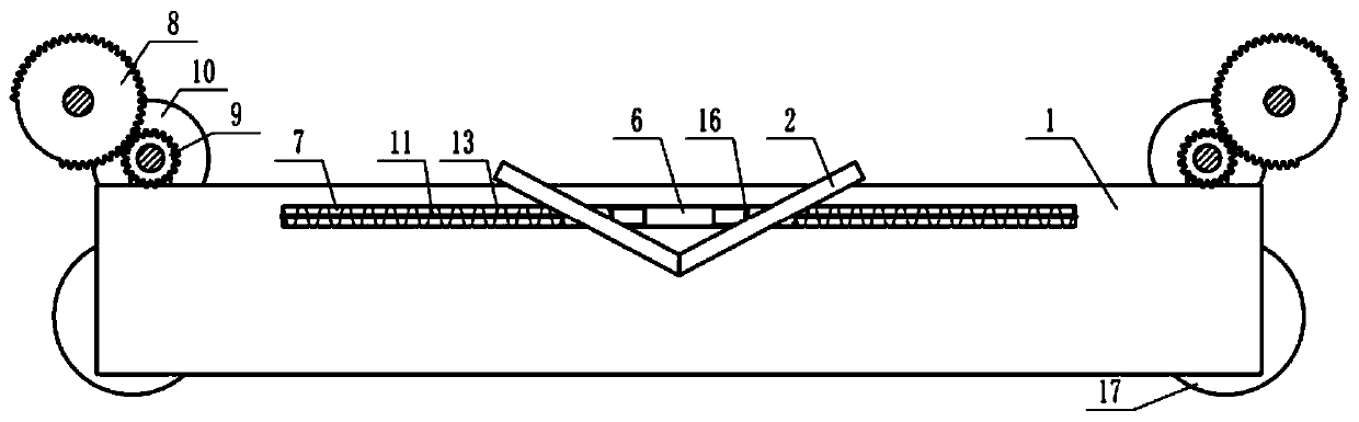 Lime powder uniform paving device