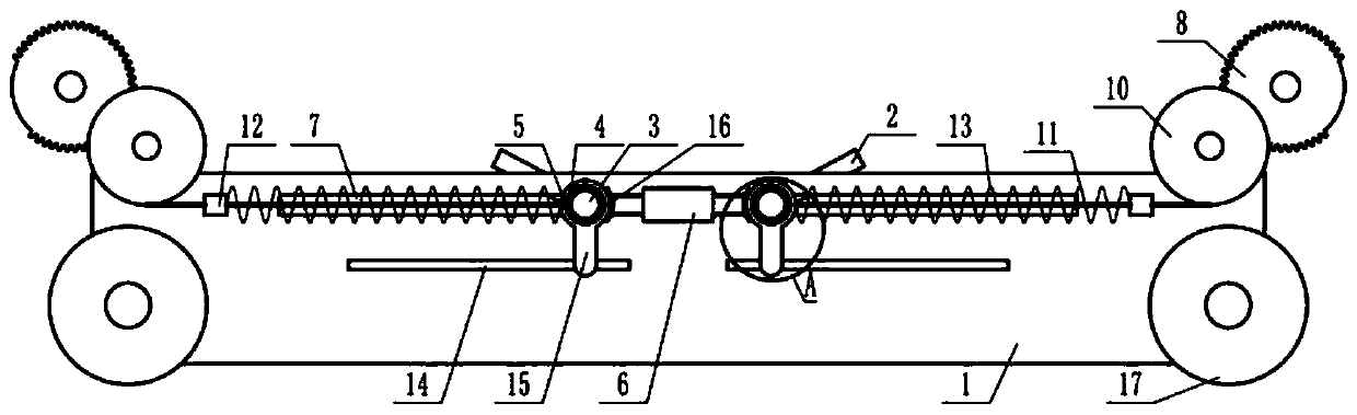 Lime powder uniform paving device