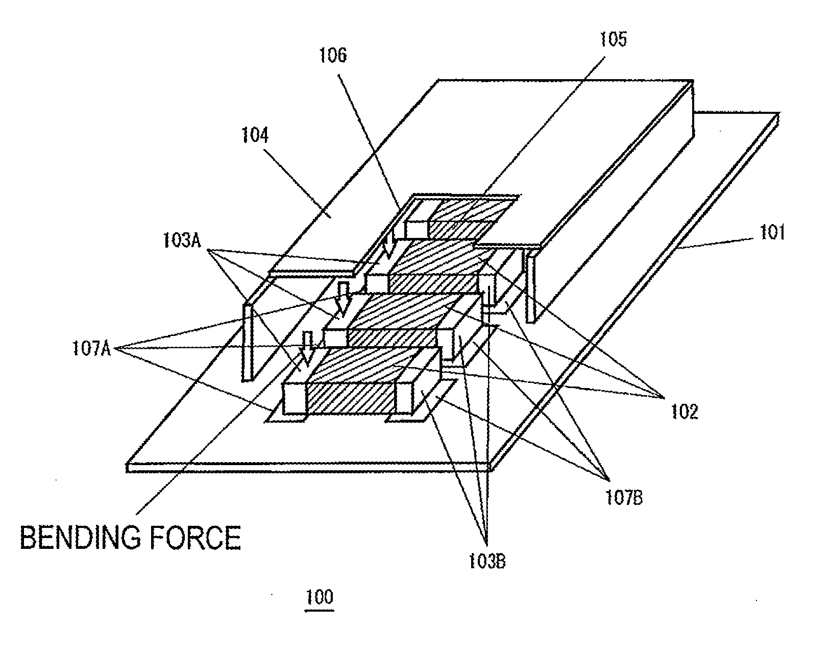 Electronic parts, and method for arranging shielding case and chip parts