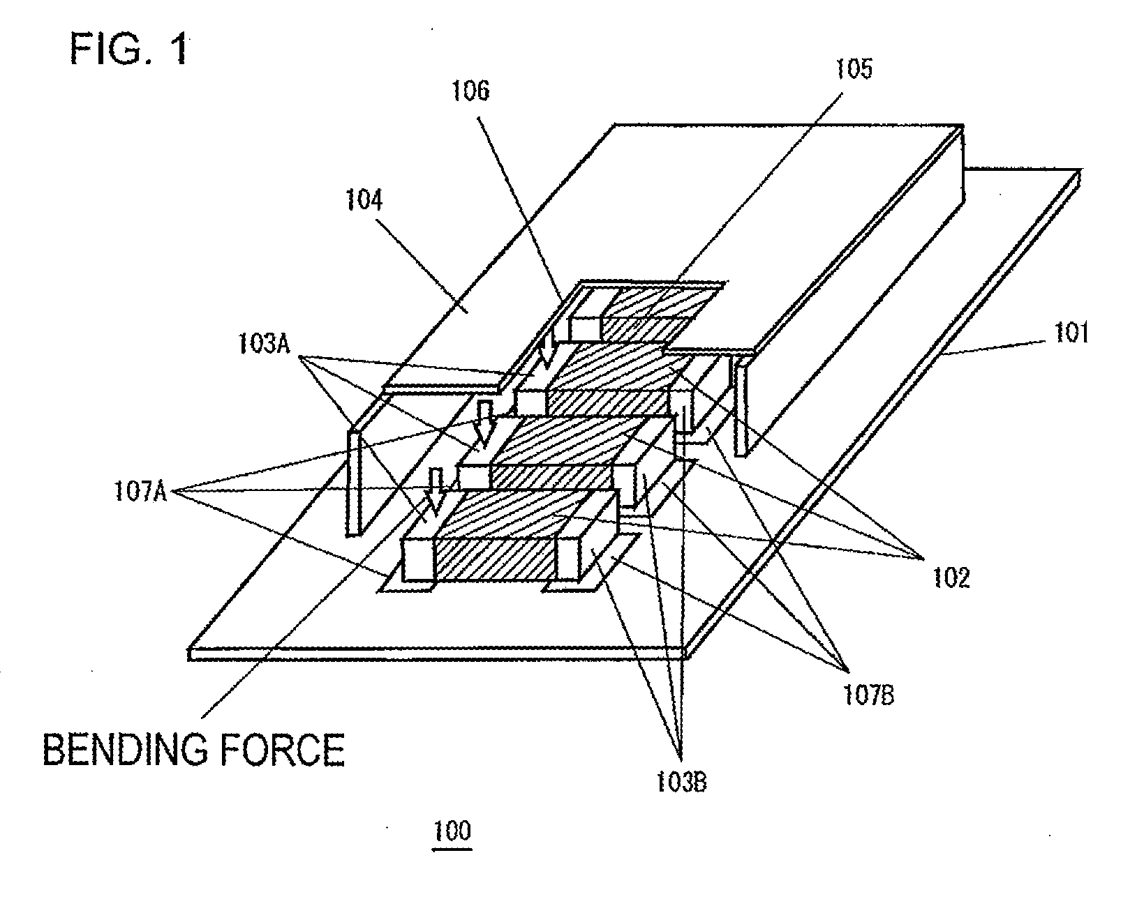 Electronic parts, and method for arranging shielding case and chip parts