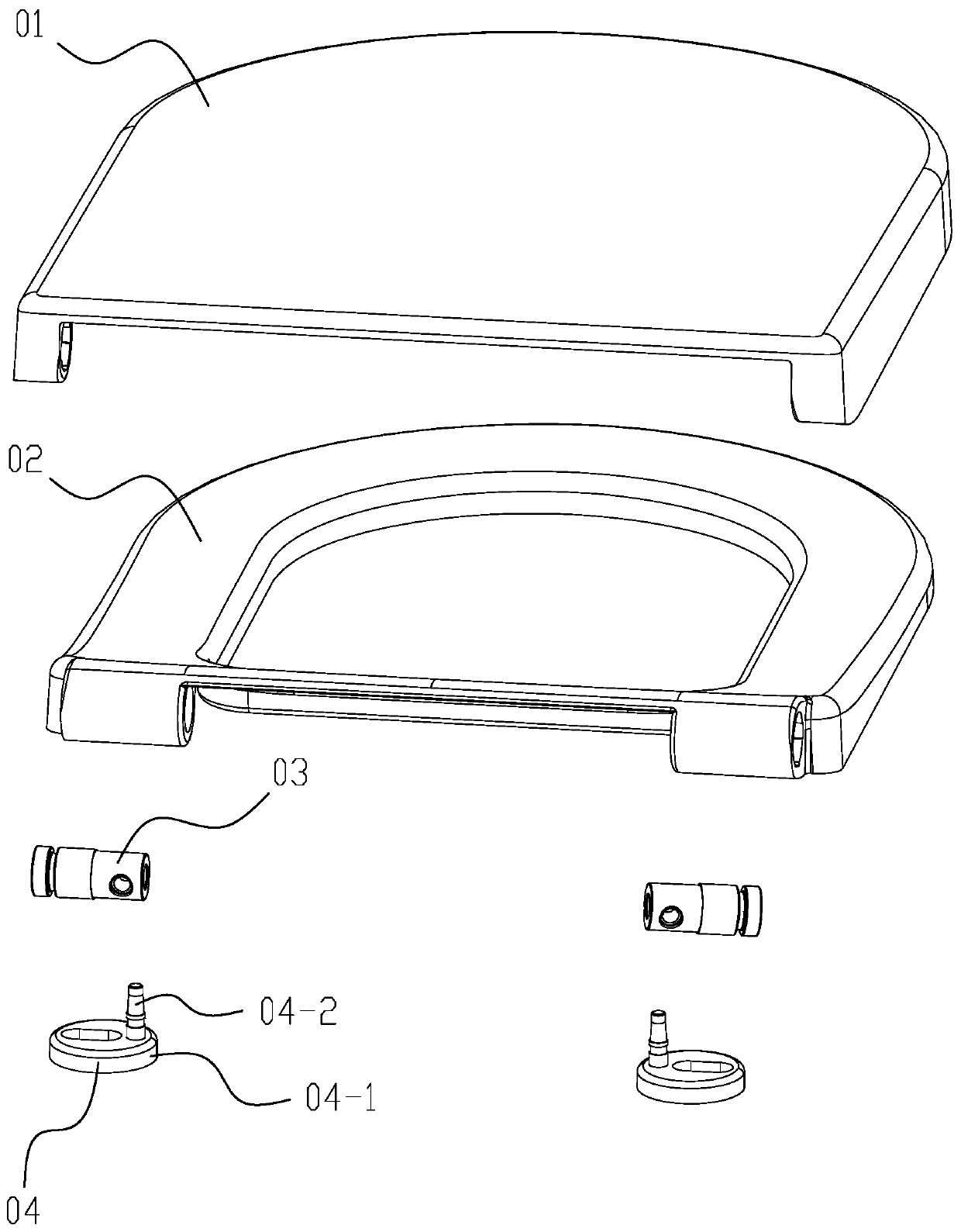 Closestool cover plate disassembling and assembling mechanism