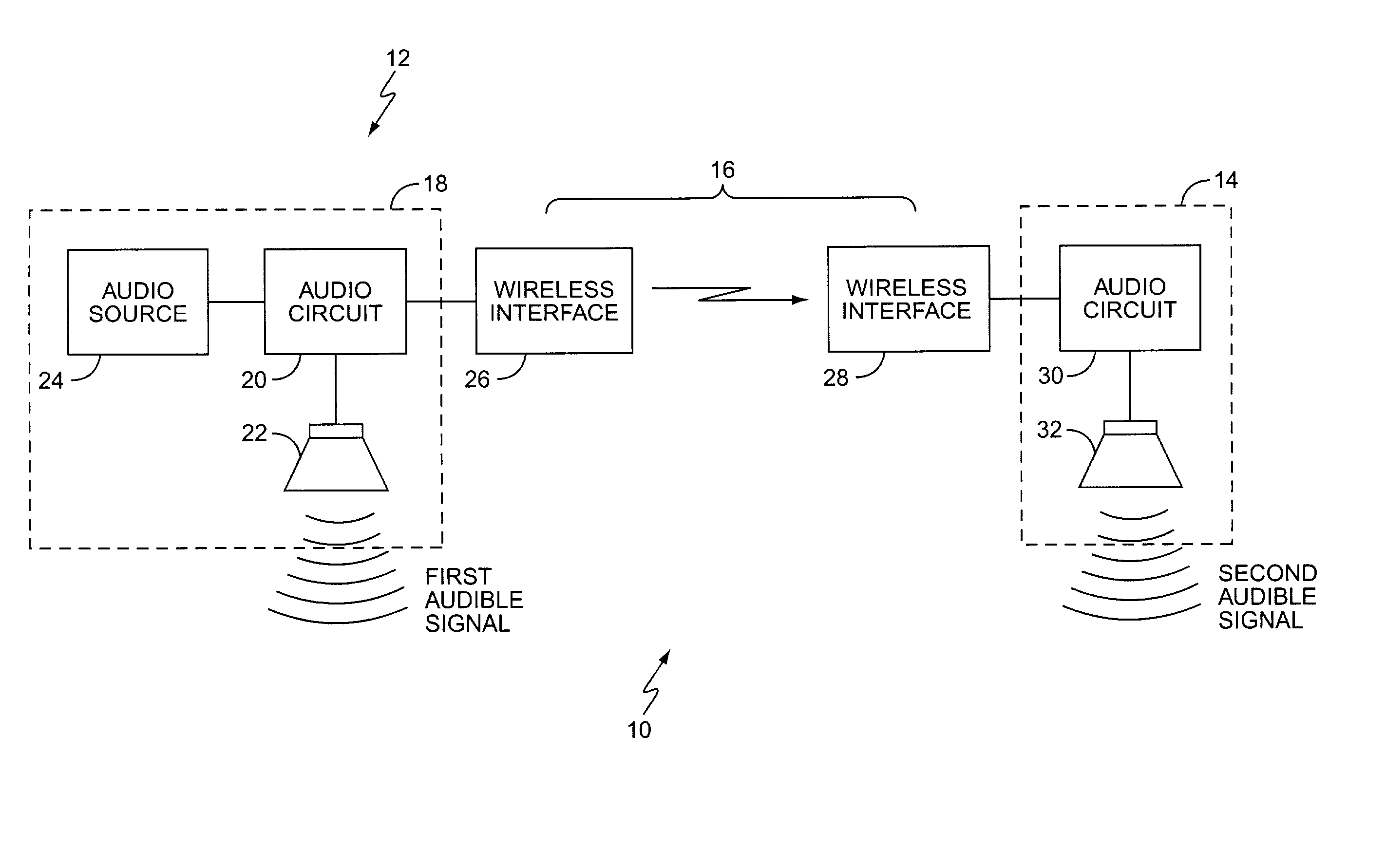 Portable audio playback device with bass enhancement