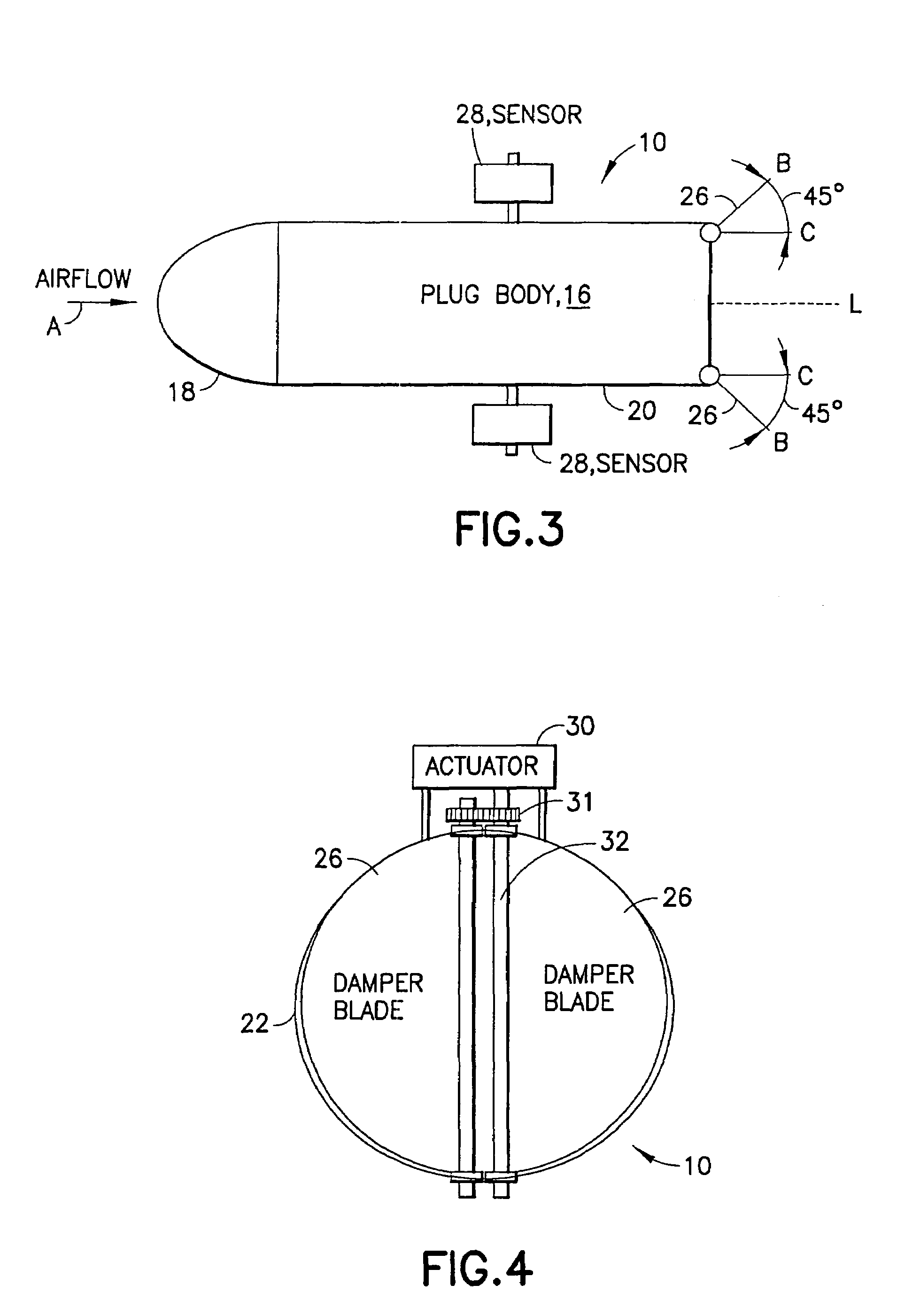 Multi-valve damper for controlling airflow and method for controlling airflow