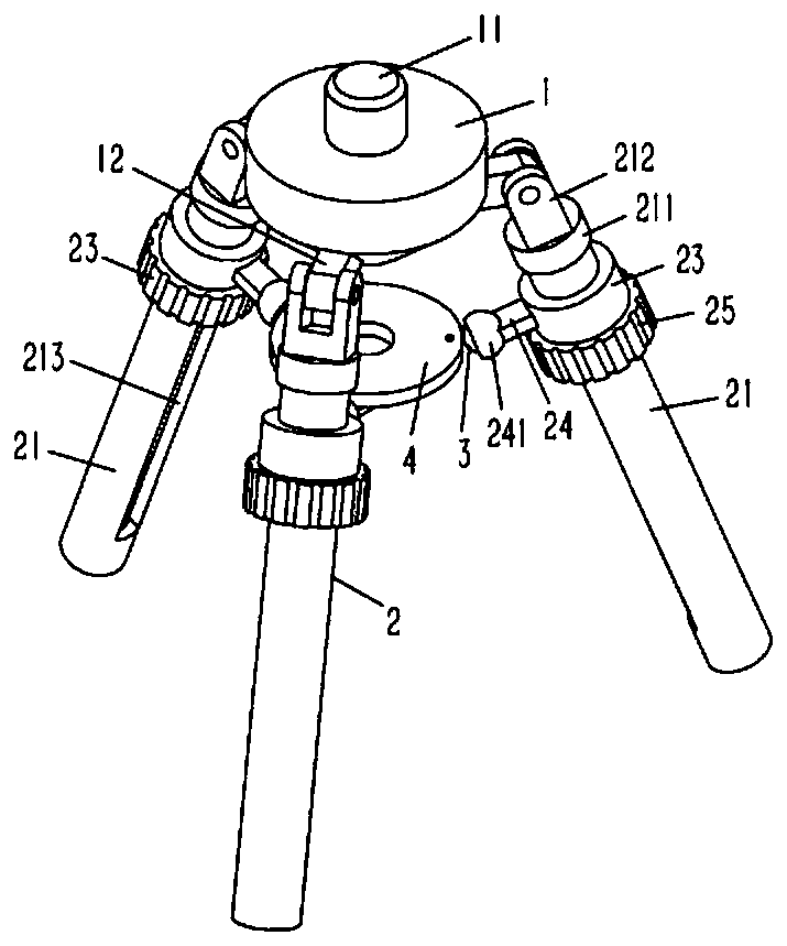 A tripod with optimized structure on equatorial mount