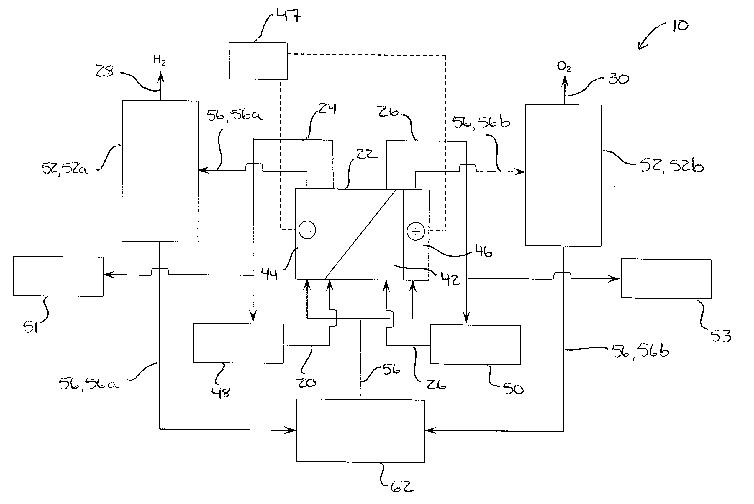 System for recovering gas produced during electrodialysis