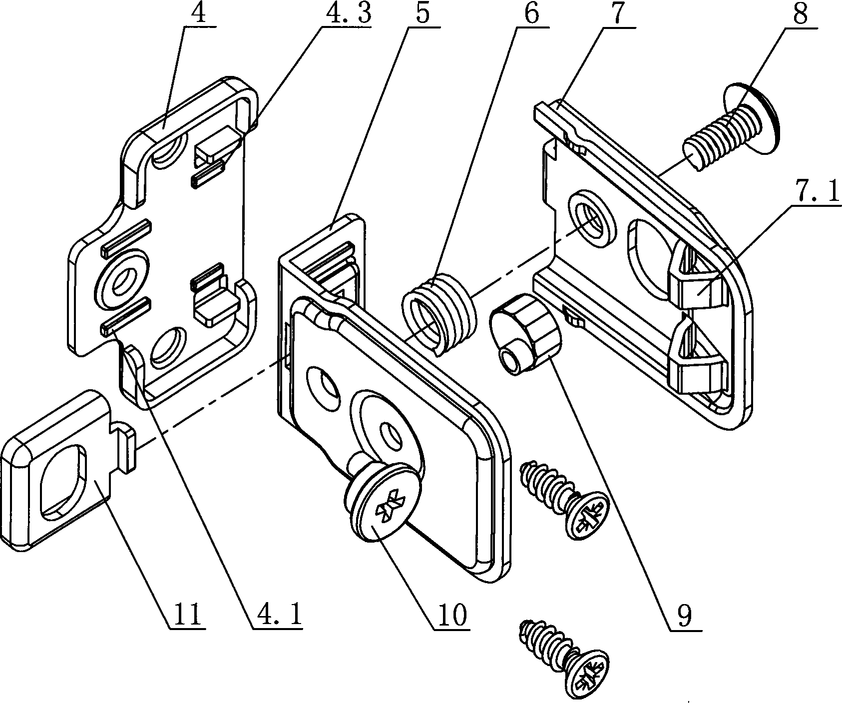 Drawer panel adjusting device