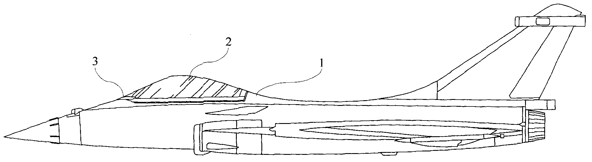 Warplane cabin transparent piece fastening structure and method