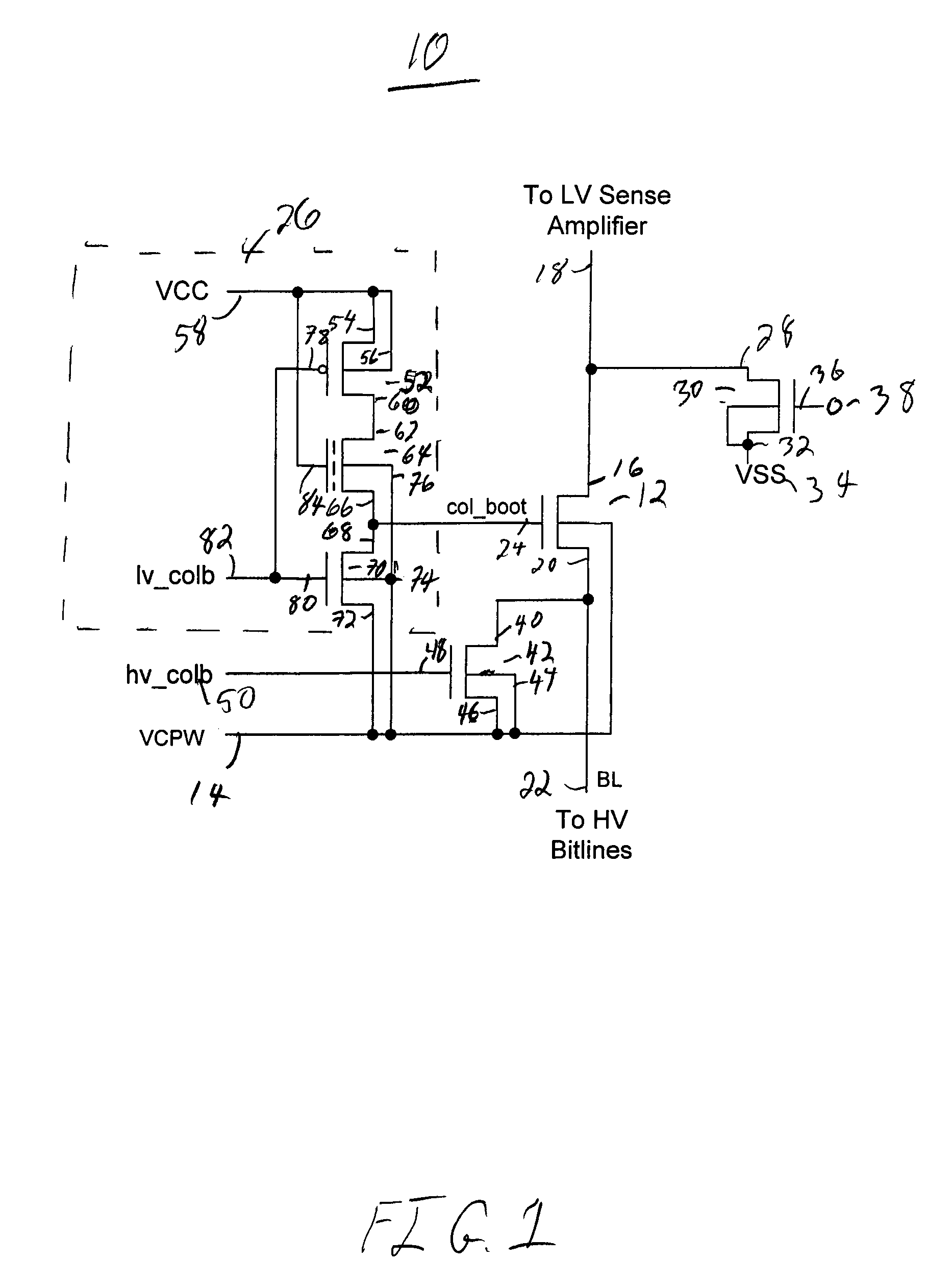 Low impedance column multiplexer circuit and method
