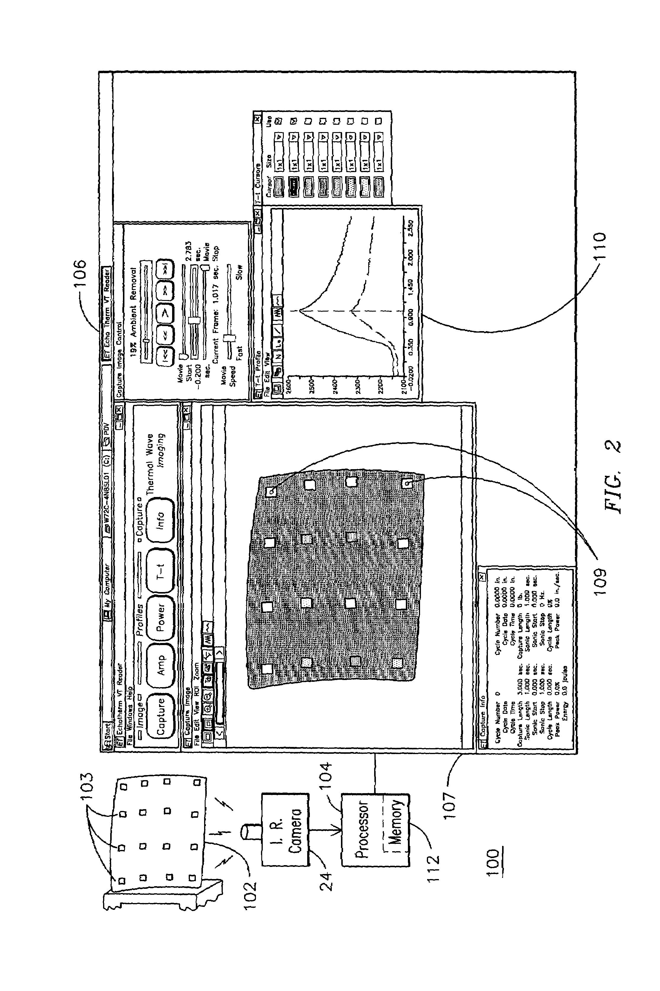 Method for calibrating and enhancing flaw detection of an acoustic thermography system