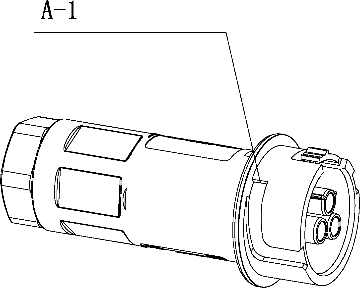 Connector female and male self-locking device
