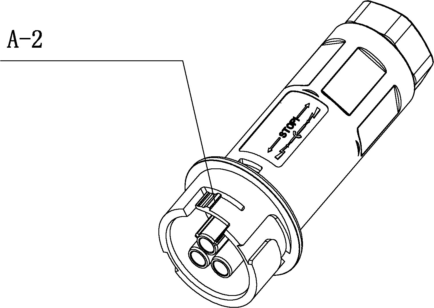 Connector female and male self-locking device