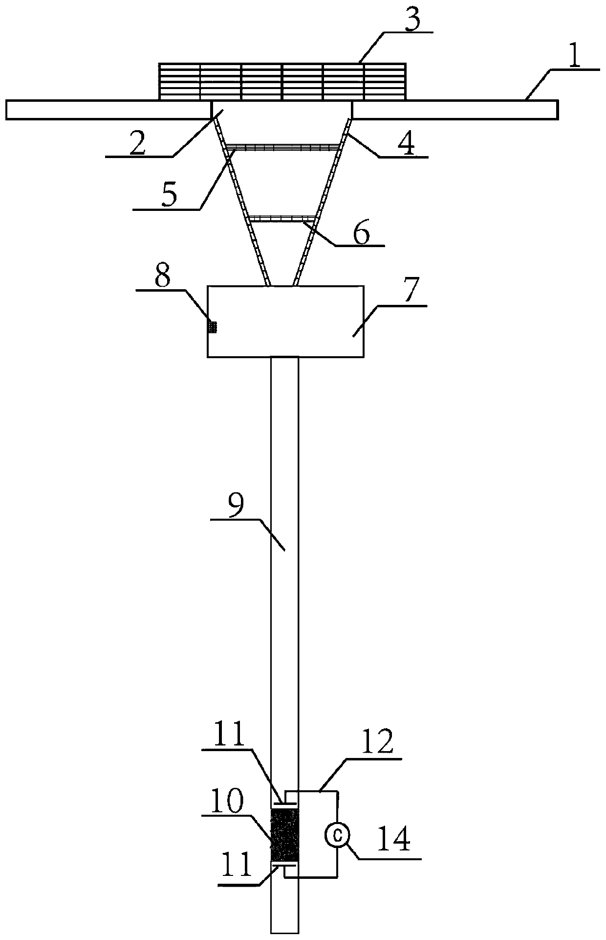 High-rise building rainwater collecting and electricity-generating system based on nano porous materials