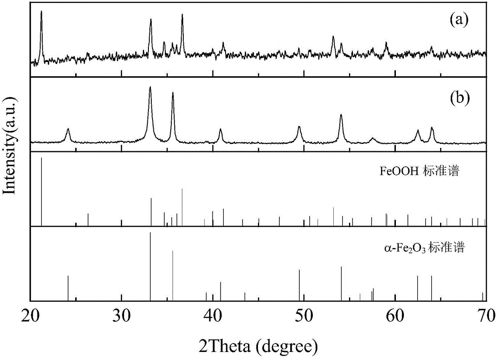 Preparation method for rice grain-shaped alpha-Fe2O3 (alpha-ferric oxide) nanometer powder