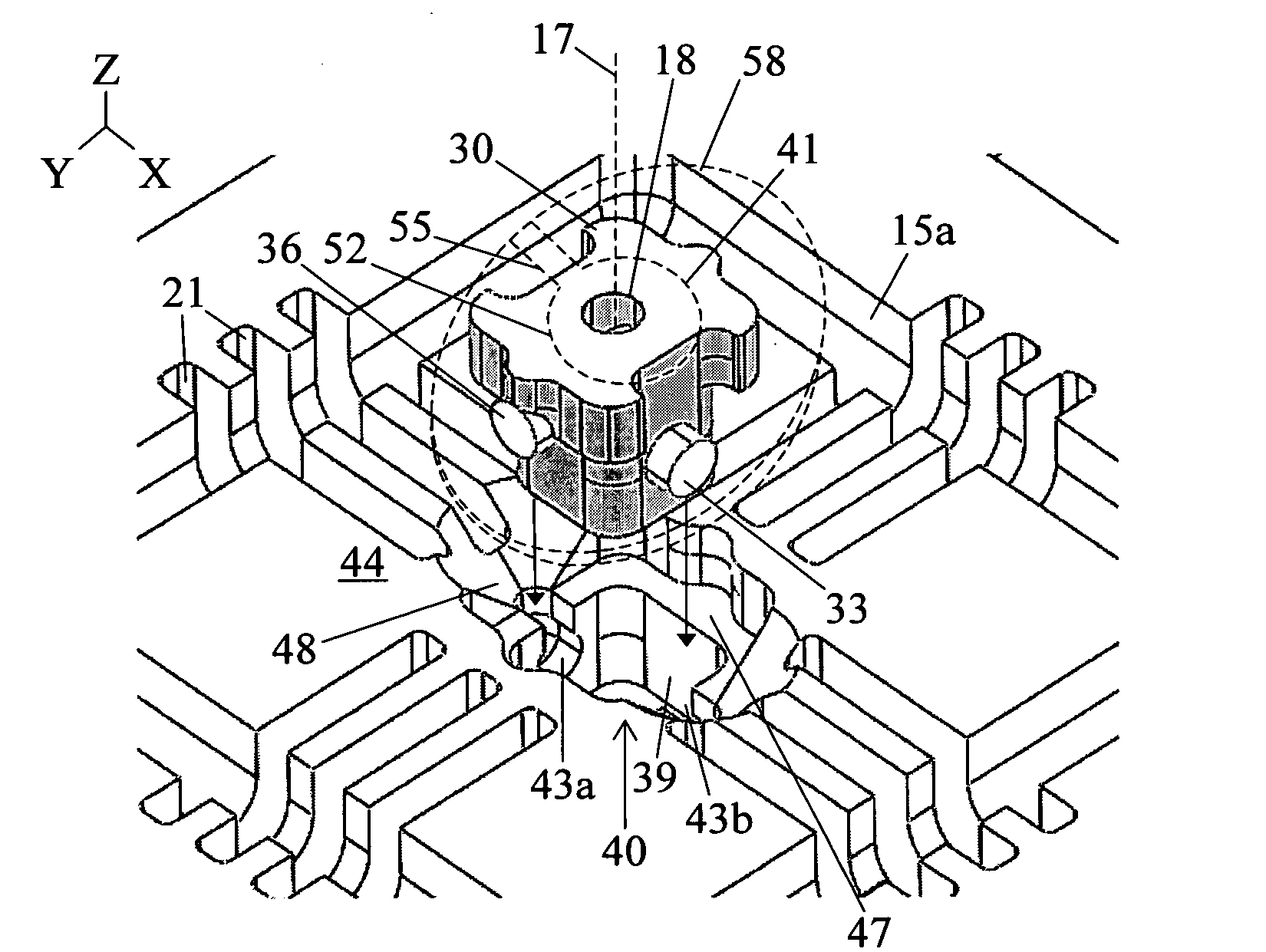 Contact insert for a microcircuit test socket