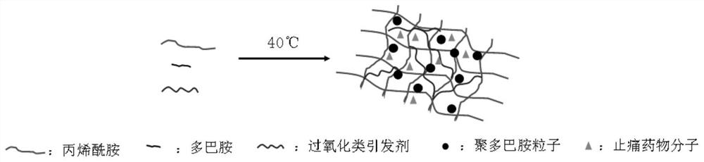 High-adhesion pain-relieving hydrogel patch and preparation method thereof