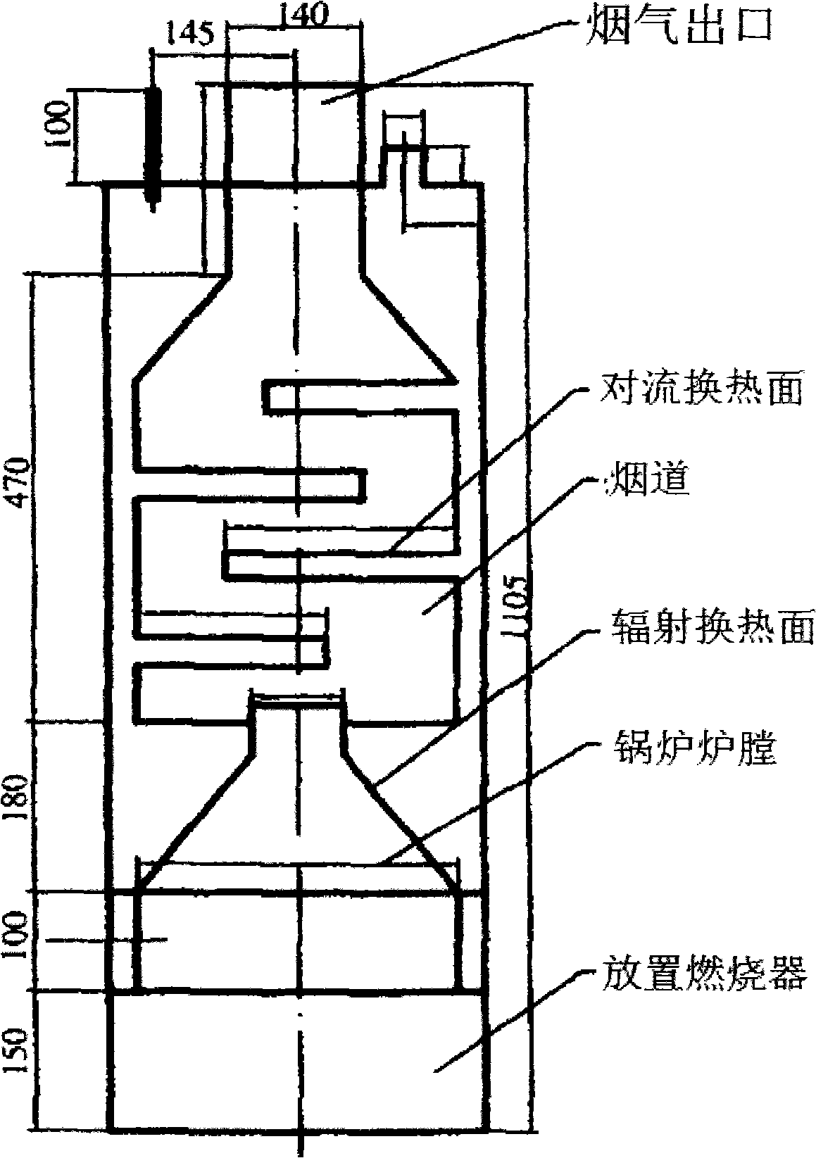 Method for designing straw gasification gas boiler