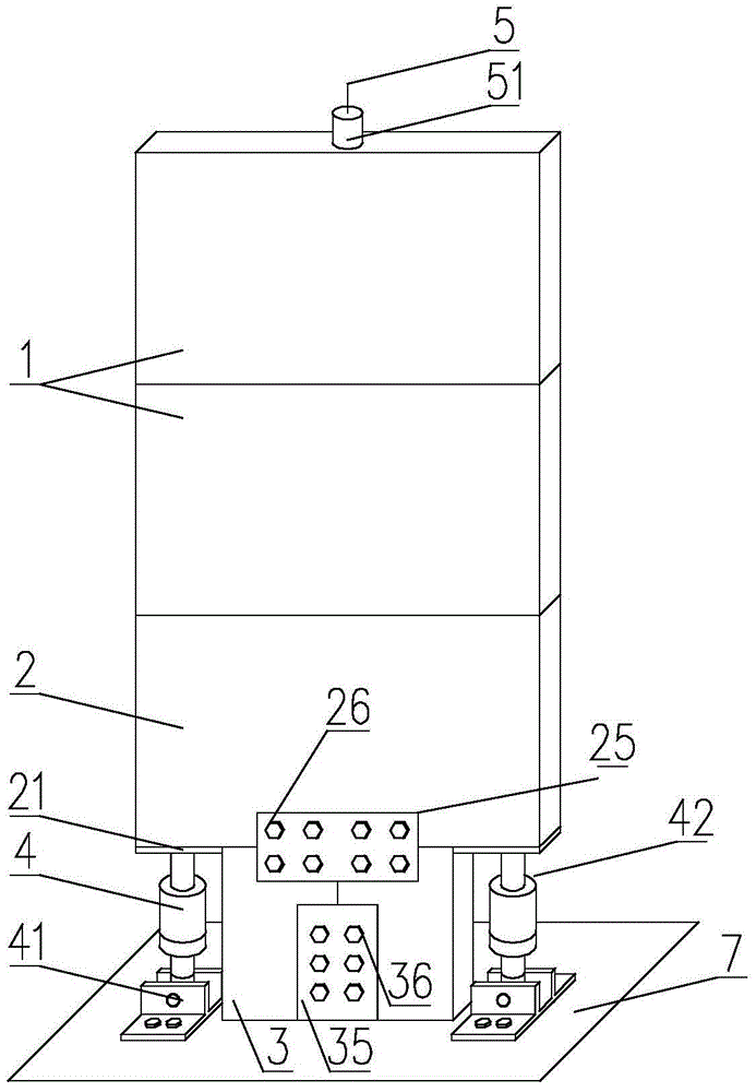 A viscous energy-dissipating self-resetting shear wall structure with replaceable bottom