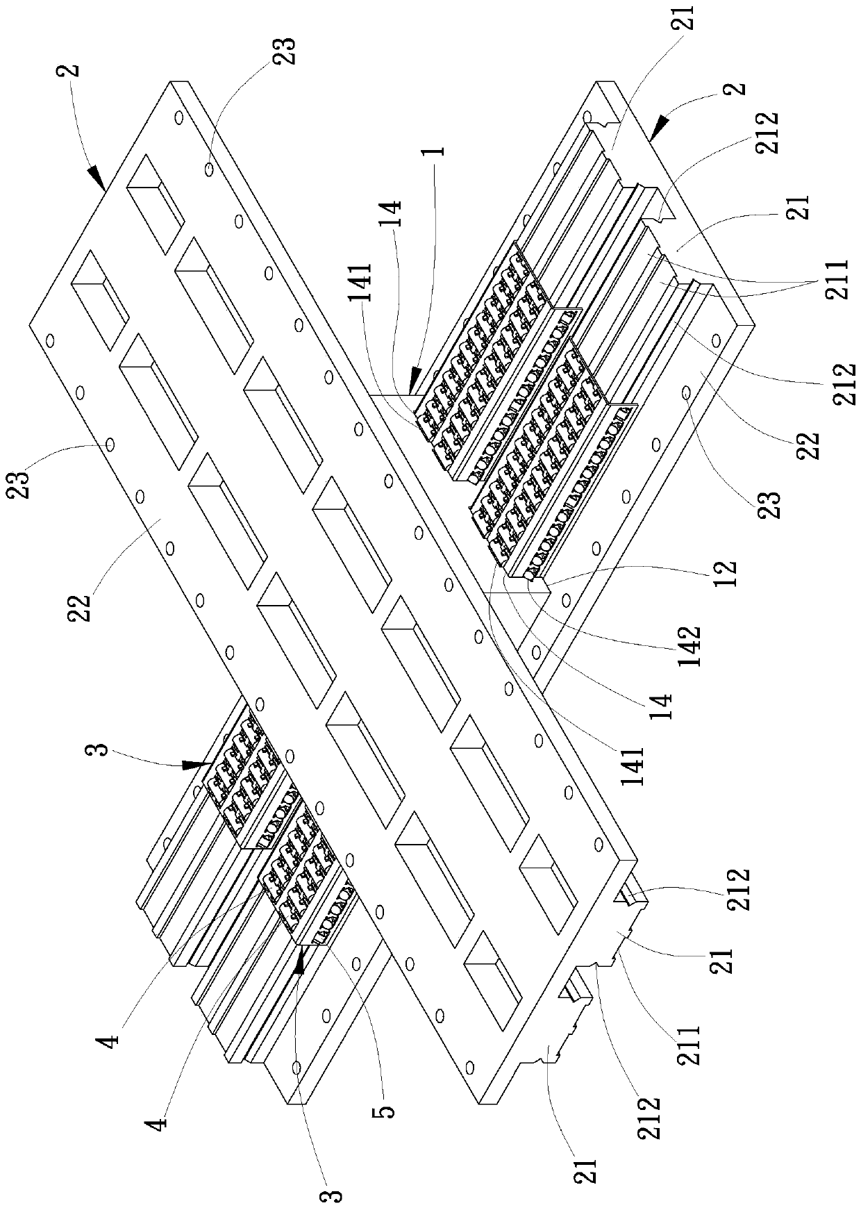 Cross shockproof platform