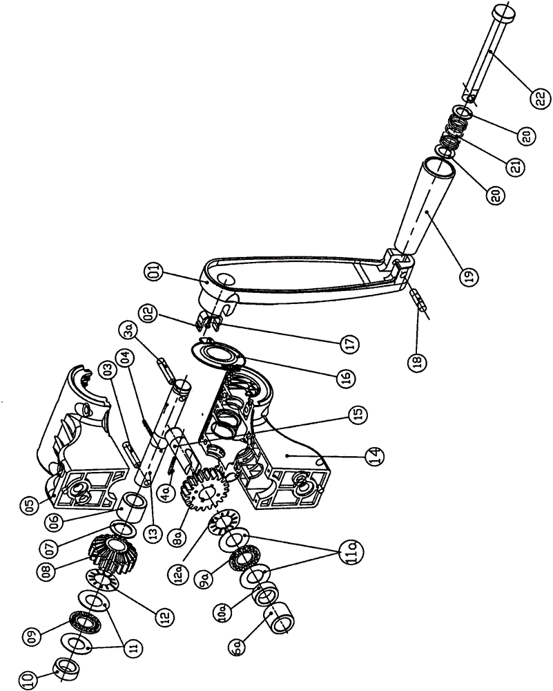 Hand-cranking mobile lifting device