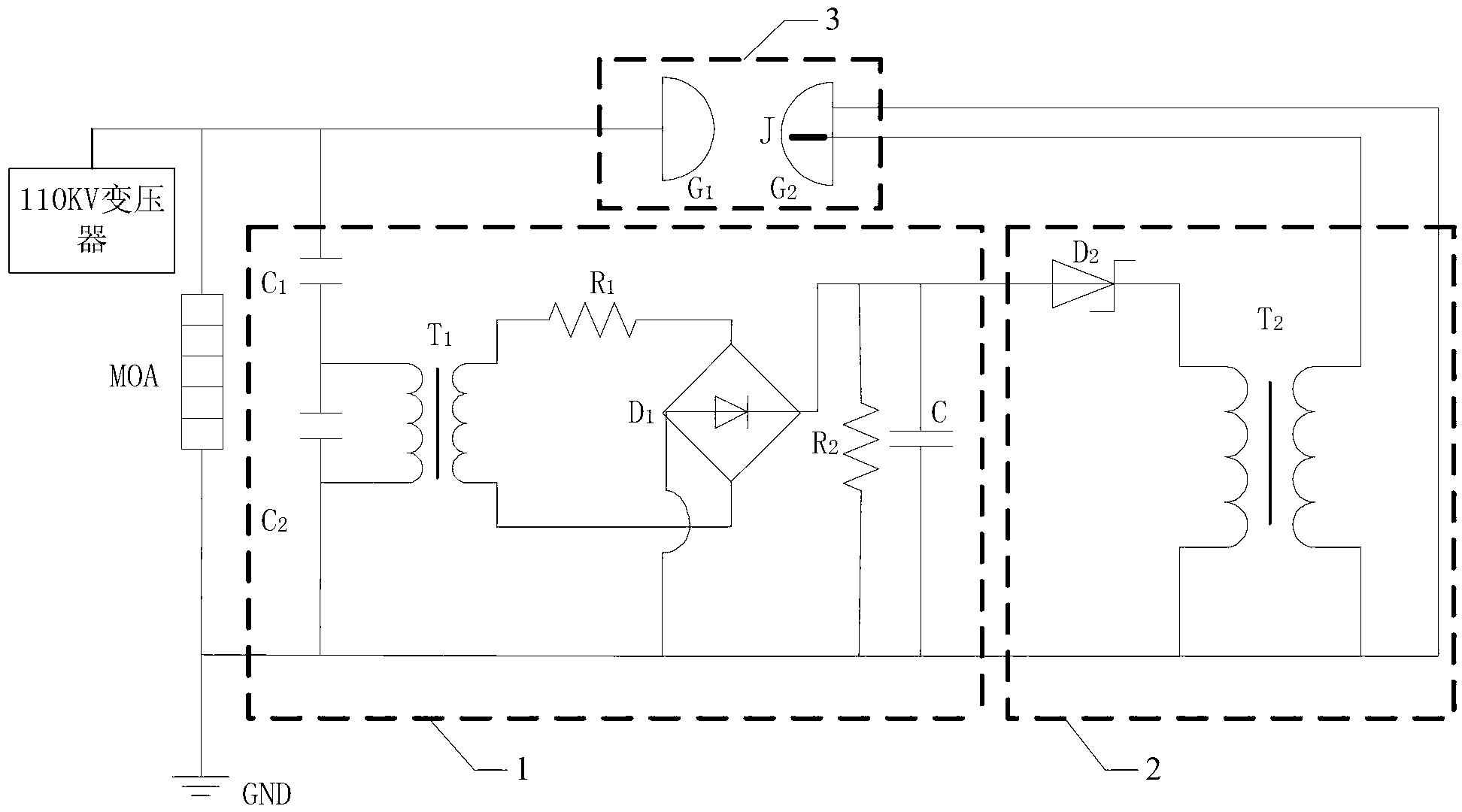 Controllable gap, and device and method for protecting neutral point of 110KV transformer based on controllable gap