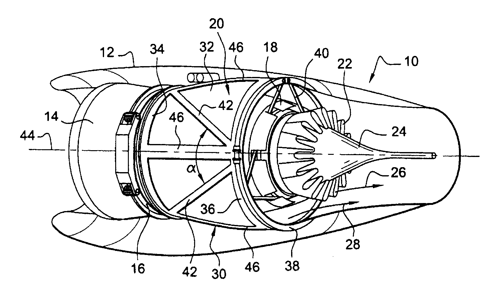 External fan duct casing in a turbomachine