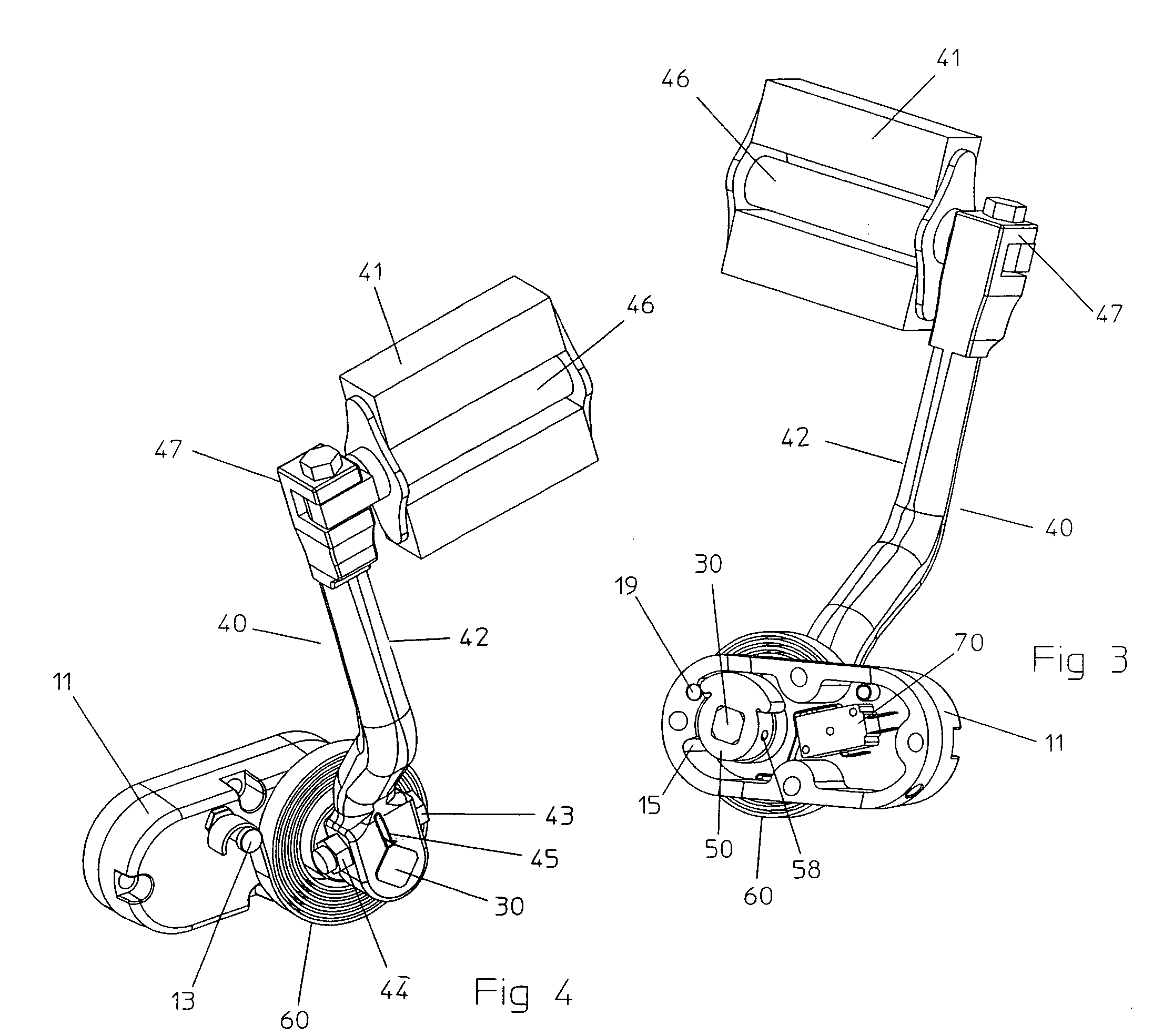 Foot operated electric starter modification kit