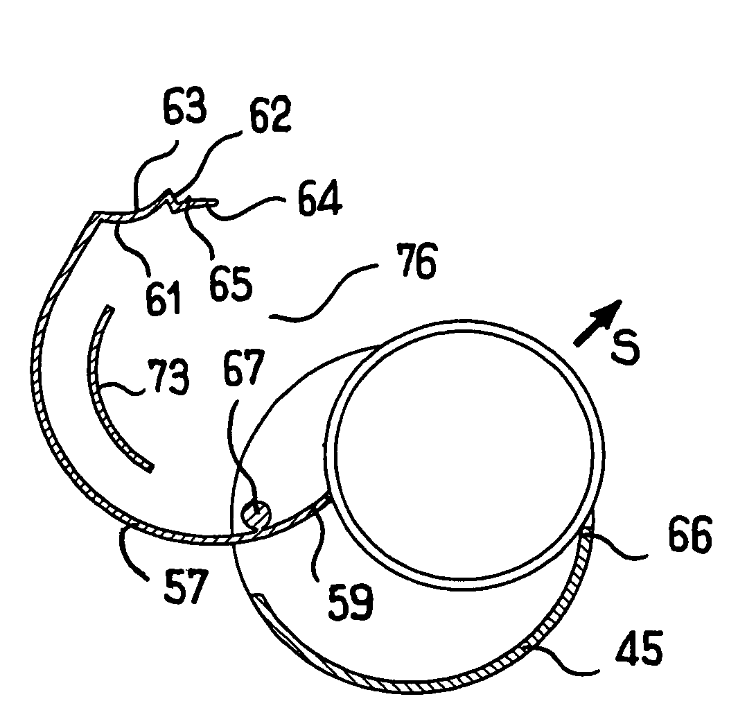 Device for packaging and applying a substance such as a cosmetic or another care product